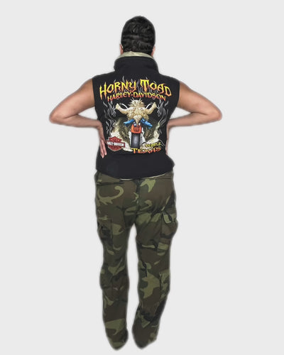 'HORNY TOAD" VINTAGE T SHIRT PUFFER VEST