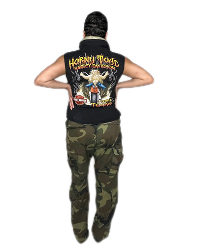 'HORNY TOAD" VINTAGE T SHIRT PUFFER VEST