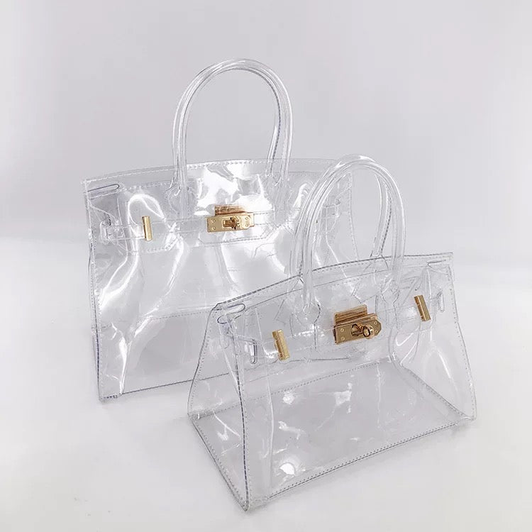 "SCANDAL BAG" CLEAR TOTE