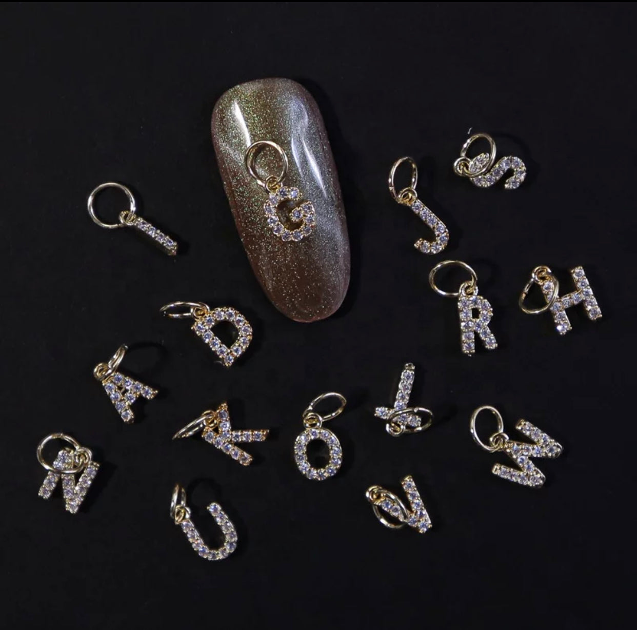 LETTER NAIL CHARMS