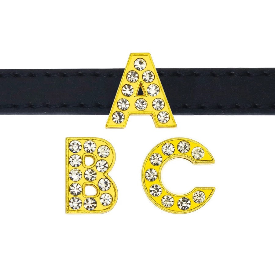 GOLD ALPHABET LETTER NAIL CHARM