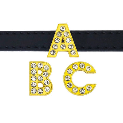 GOLD ALPHABET LETTER NAIL CHARM