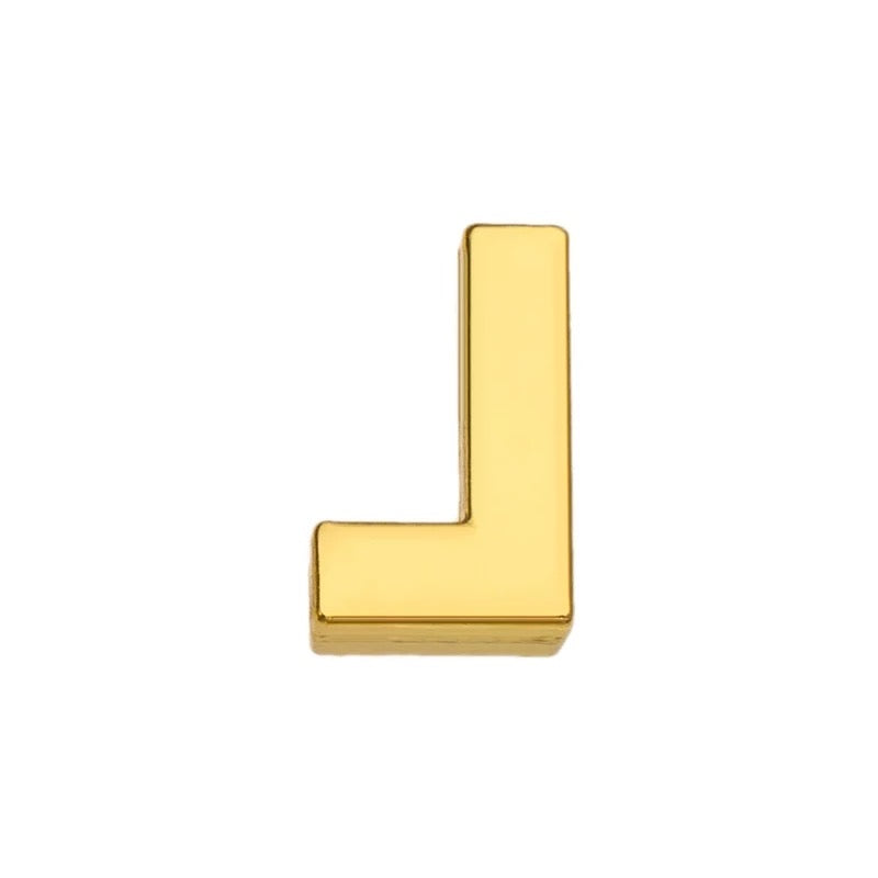 GOLD ALPHABET LETTER NAIL CHARM