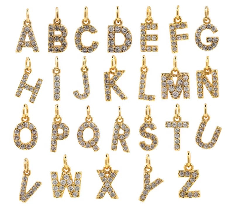 DANGLY LETTER NAIL CHARM