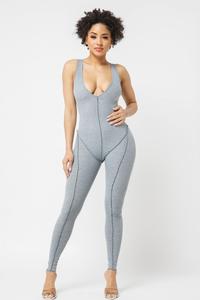 "EXPOSED HEM" JUMP SUIT